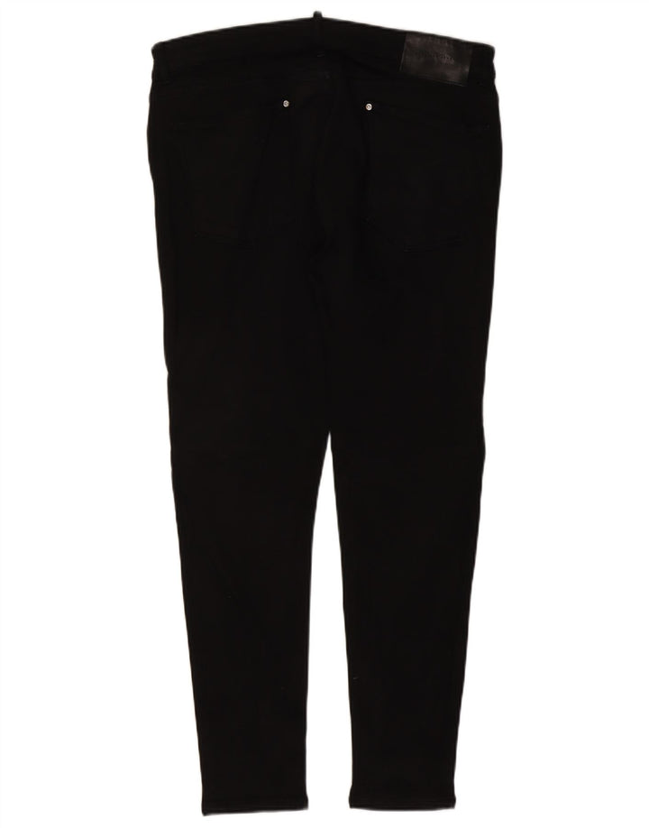 Zara Mens Slim Jeans EU 46 Large W36 L29 Black Cotton