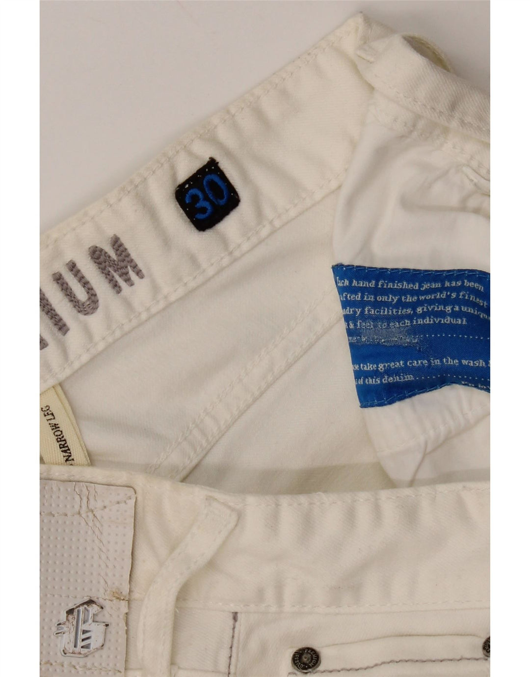 Guess Womens Slim Jeans W30 L34 White