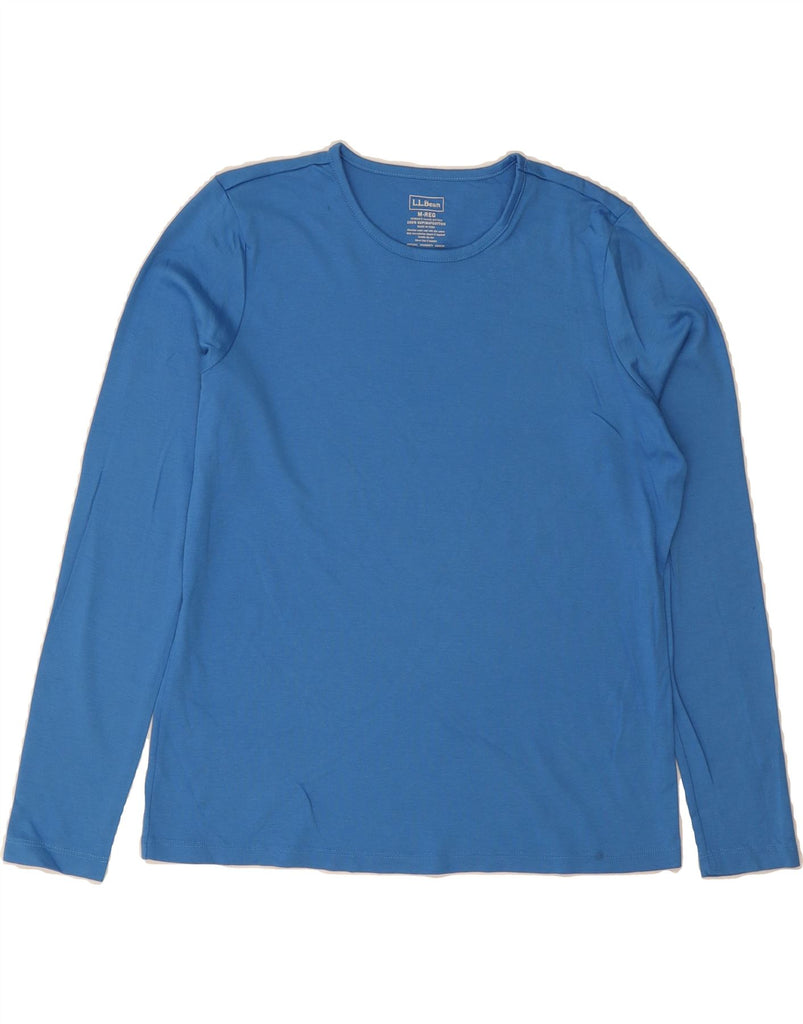L.L.BEAN Womens Top Long Sleeve UK 14 Medium Blue Cotton Vintage L.L.Bean and Second-Hand L.L.Bean from Messina Hembry 