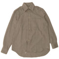 Boggi Mens Flannel Shirt Size 39 15 1/2 Medium Grey Check Cotton