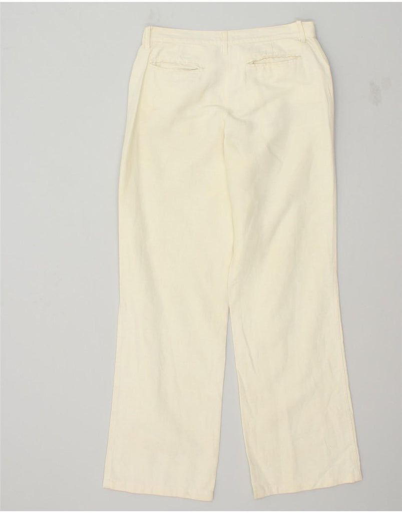 VINTAGE Womens Straight Casual Trousers EU 38 Medium W28 L30  Off White | Vintage Vintage | Thrift | Second-Hand Vintage | Used Clothing | Messina Hembry 