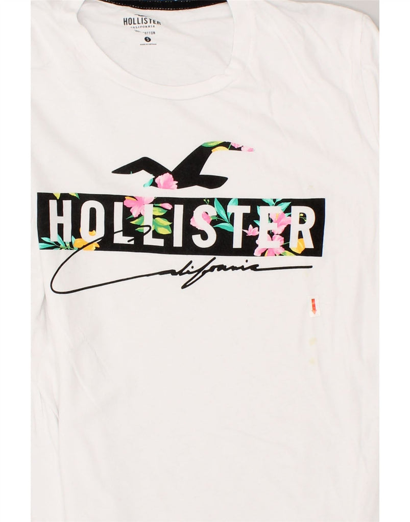 HOLLISTER Mens Graphic T-Shirt Top Small White Cotton | Vintage Hollister | Thrift | Second-Hand Hollister | Used Clothing | Messina Hembry 