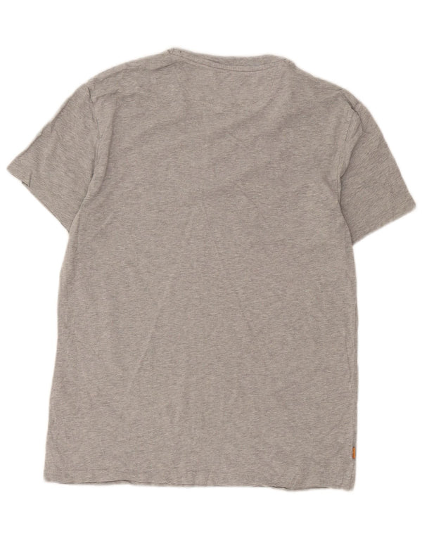 Timberland Mens Slim Fit T-Shirt Top Small Grey Flecked Cotton