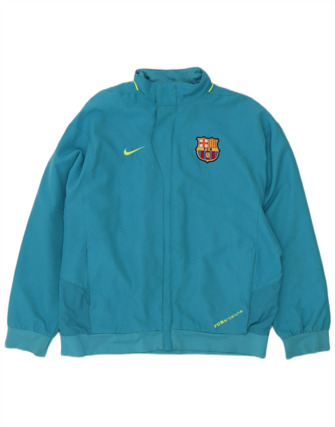 Nike Boys Barcelona Tracksuit Top Jacket 13-14 Years XL Blue Polyester