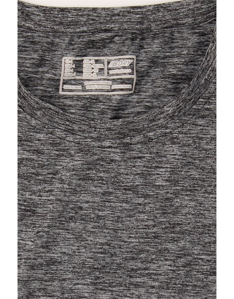 NEW BALANCE Mens T-Shirt Top Large Grey Polyester Vintage New Balance and Second-Hand New Balance from Messina Hembry 