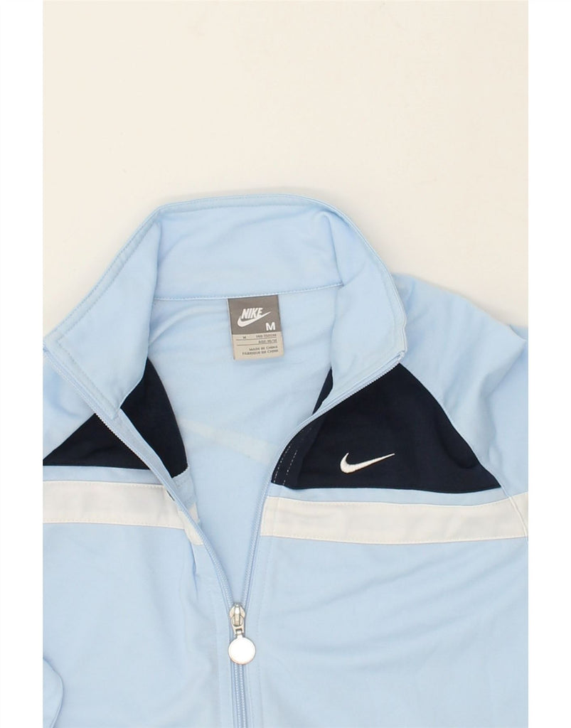 NIKE Boys Graphic Tracksuit Top Jacket 10-11 Years Medium Blue Colourblock | Vintage Nike | Thrift | Second-Hand Nike | Used Clothing | Messina Hembry 