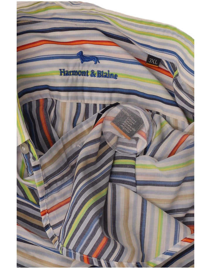 Harmont & Blaine Mens Shirt 3XL Multicoloured Striped Cotton