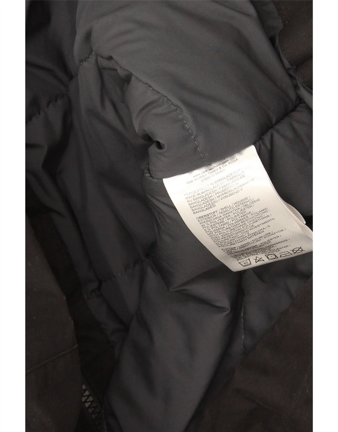Jack Wolfskin Womens Hooded Windbreaker Coat UK 16 Large Black Polyester