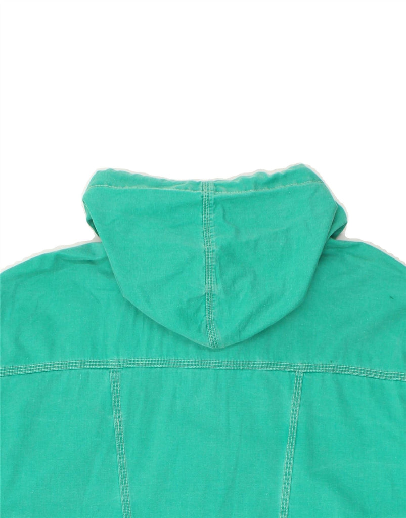 VINTAGE Womens Hooded Bomber Jacket EU 42 Large Green Cotton | Vintage Vintage | Thrift | Second-Hand Vintage | Used Clothing | Messina Hembry 