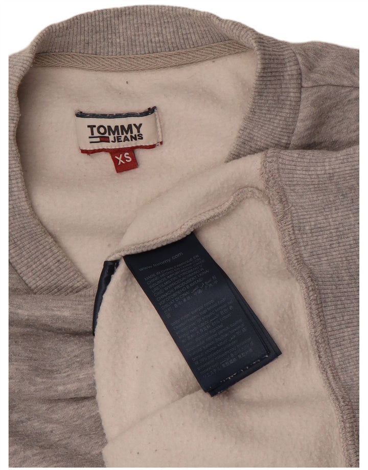 TOMMY HILFIGER Mens Sweatshirt Jumper XS Grey Flecked Cotton