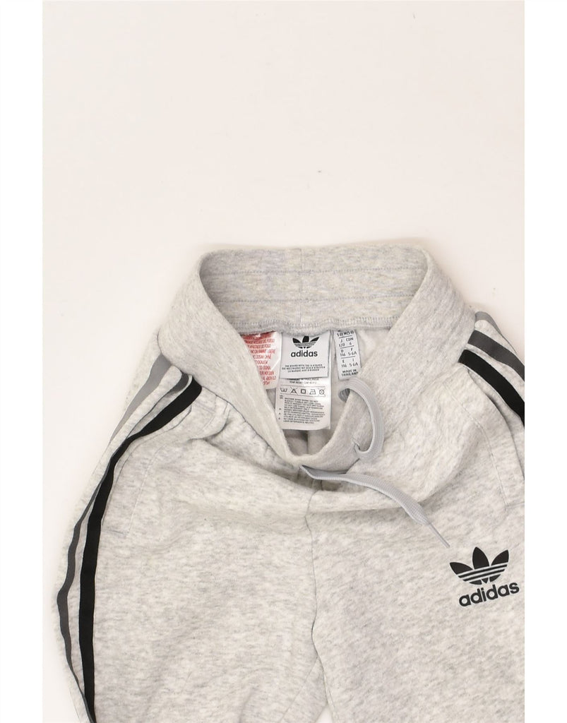 ADIDAS Boys Tracksuit Trousers Joggers 5-6 Years Grey Cotton | Vintage Adidas | Thrift | Second-Hand Adidas | Used Clothing | Messina Hembry 