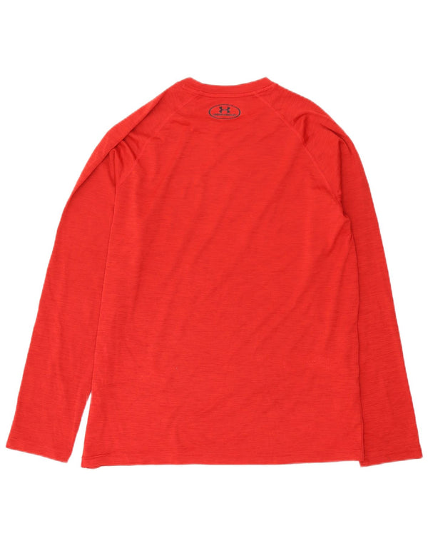 Under Armour Mens Top Long Sleeve Medium Red