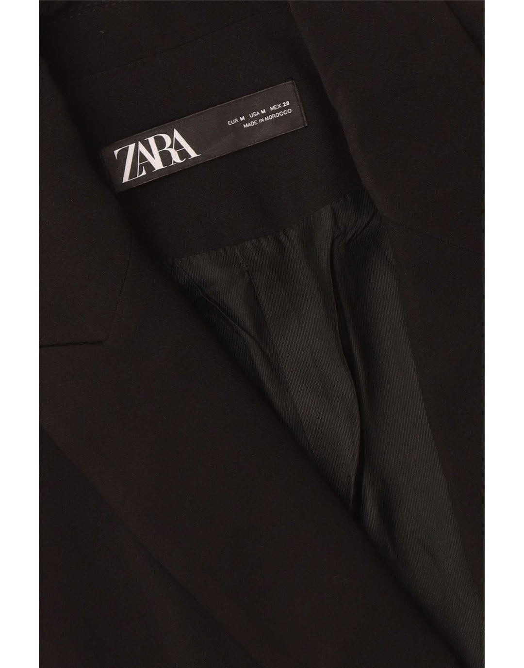 Zara Womens Longline Waistcoat UK 14 Medium Black Polyester
