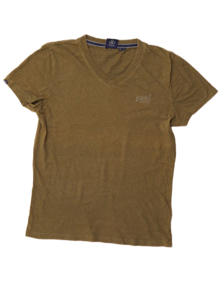 Superdry Mens T-Shirt Top Medium Green Cotton