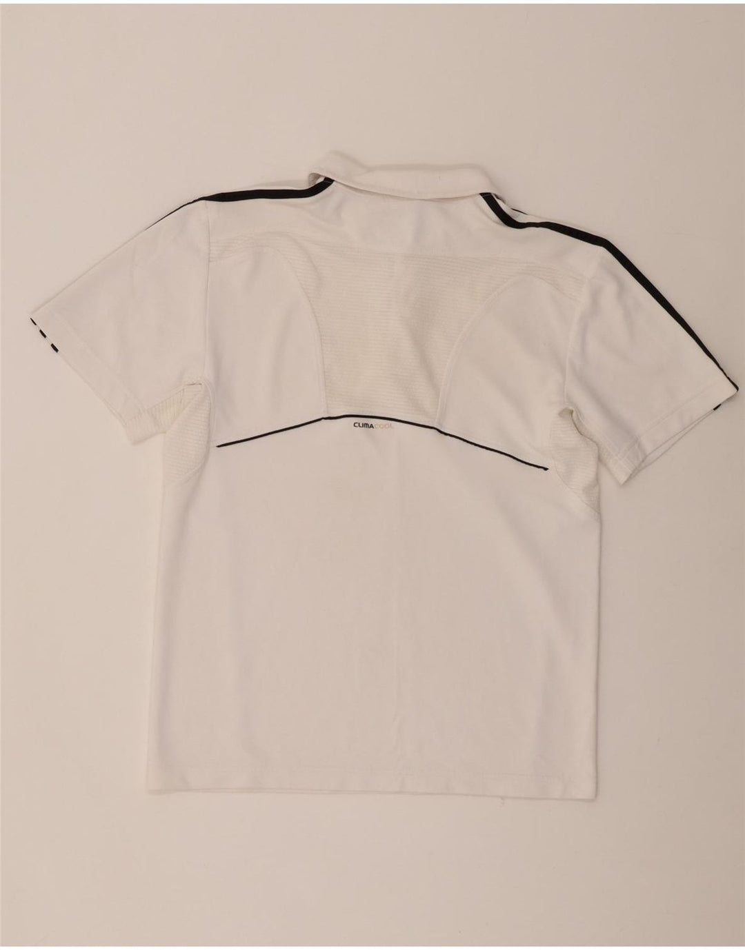 Adidas Mens Climacool Polo Shirt Small White Polyester
