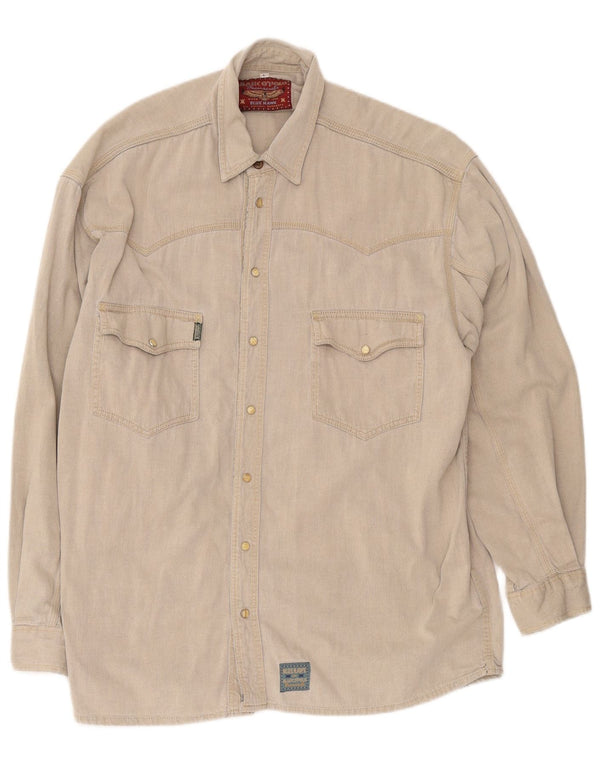 Marc O'Polo Mens Denim Shirt Large Beige