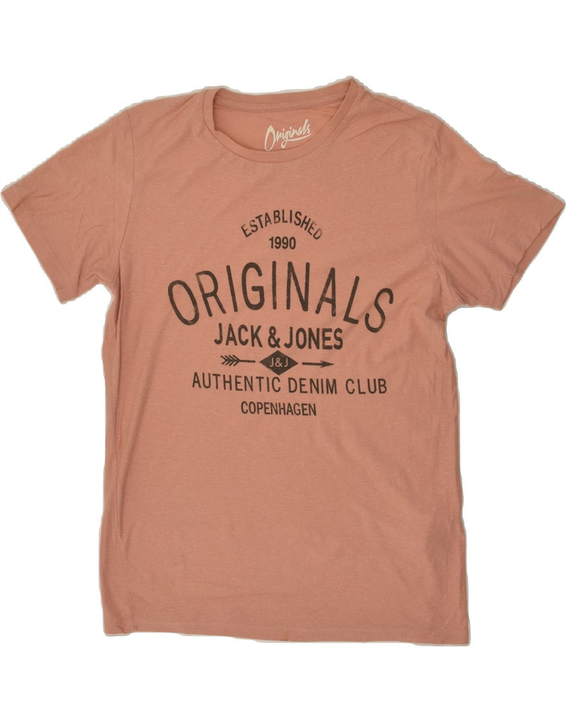 JACK & JONES Mens Graphic T-Shirt Top Large Brown Cotton | Vintage Jack & Jones | Thrift | Second-Hand Jack & Jones | Used Clothing | Messina Hembry 