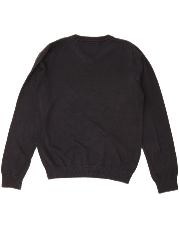 Marks & Spencer Girls V-Neck Jumper Sweater 11-12 Years Black Cotton