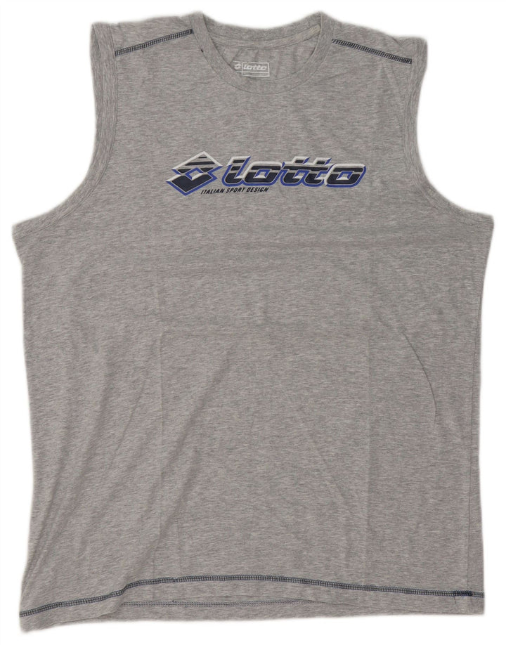 Lotto Mens Graphic Vest Top 2XL Grey Flecked
