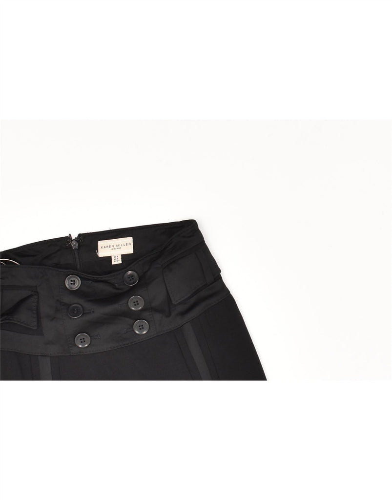 KAREN MILLEN Womens Pencil Skirt XS 6 W24 Black Wool | Vintage Karen Millen | Thrift | Second-Hand Karen Millen | Used Clothing | Messina Hembry 