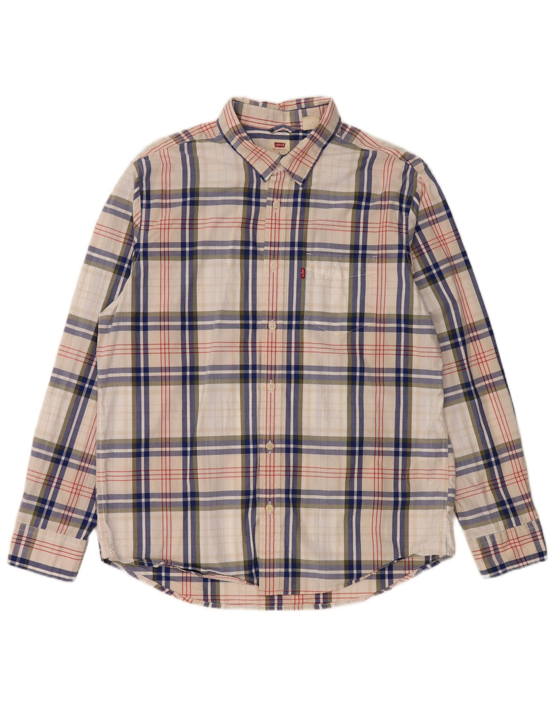 Levi's Mens Standard Fit Shirt Large Multicoloured Check Cotton
