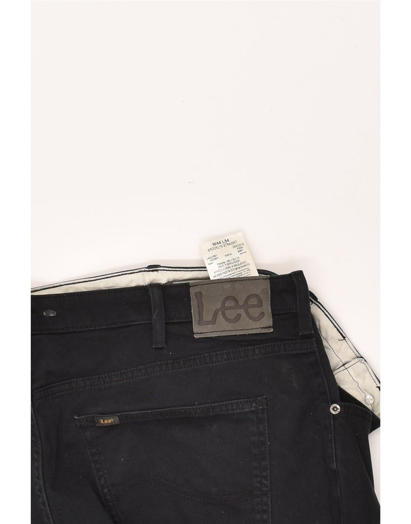 LEE Mens Brooklyn Straight Casual Trousers W44 L34 Black Cotton | Vintage Lee | Thrift | Second-Hand Lee | Used Clothing | Messina Hembry 