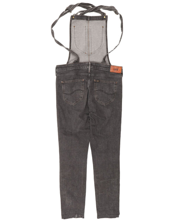 Lee Womens Bib Dungarees Skinny Jeans Medium W30 L28 Grey Cotton