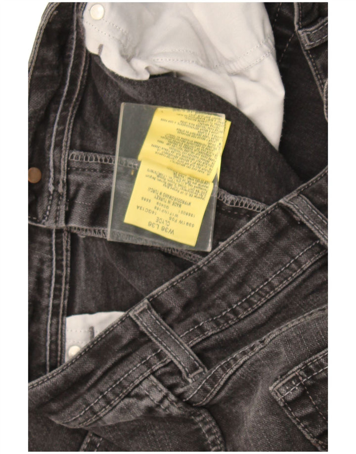 Wrangler Mens Clyde Straight Jeans W36 L30 Grey Cotton