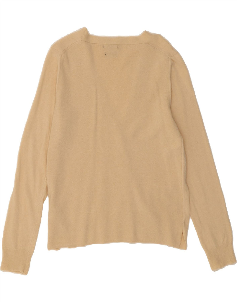 MASSIMO DUTTI Womens Cardigan Sweater UK 14 Large Beige Wool Vintage Massimo Dutti and Second-Hand Massimo Dutti from Messina Hembry 