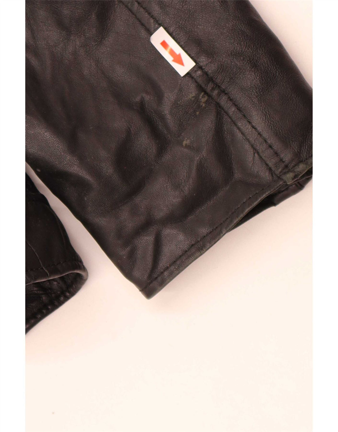 In Extenso Mens Leather Jacket UK 44 2XL Black