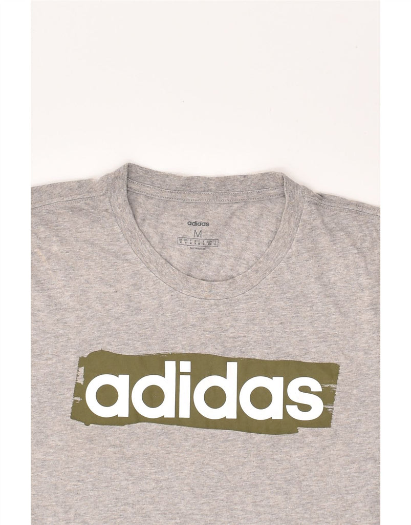 ADIDAS Mens Graphic T-Shirt Top Medium Grey Cotton | Vintage Adidas | Thrift | Second-Hand Adidas | Used Clothing | Messina Hembry 