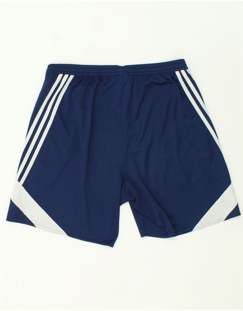 ADIDAS Mens Climalite Sport Shorts Large Navy Blue Colourblock Polyester | Vintage Adidas | Thrift | Second-Hand Adidas | Used Clothing | Messina Hembry 