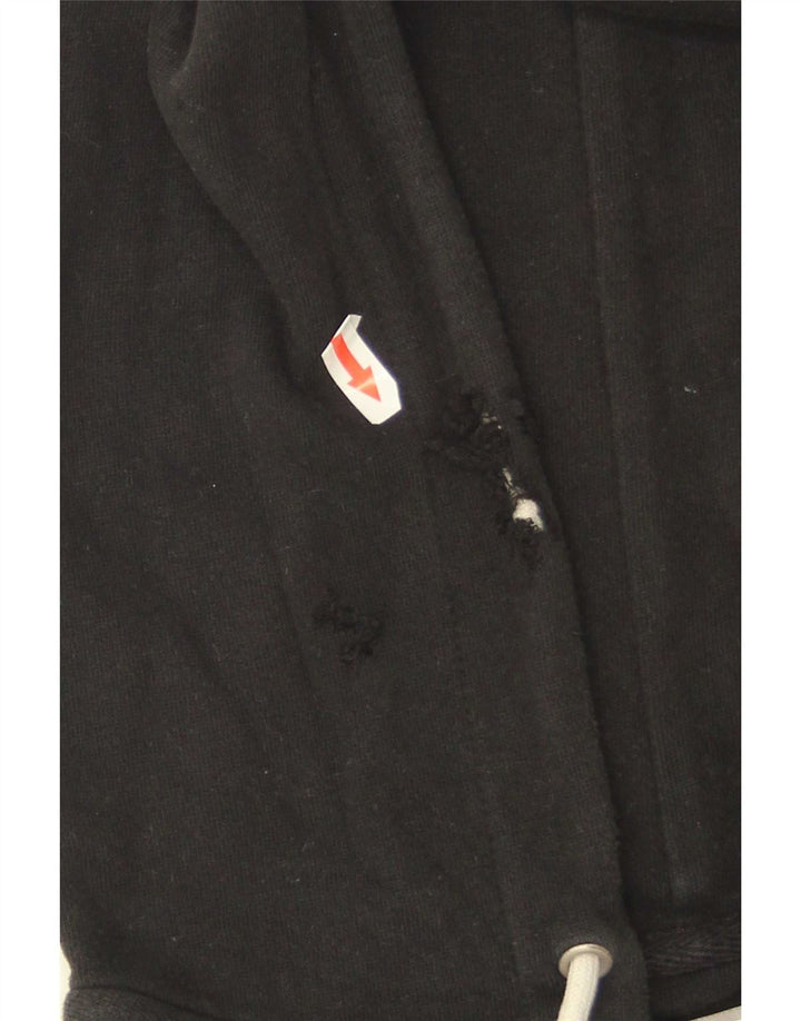 Gap Mens Graphic Zip Hoodie Sweater Medium Black Cotton