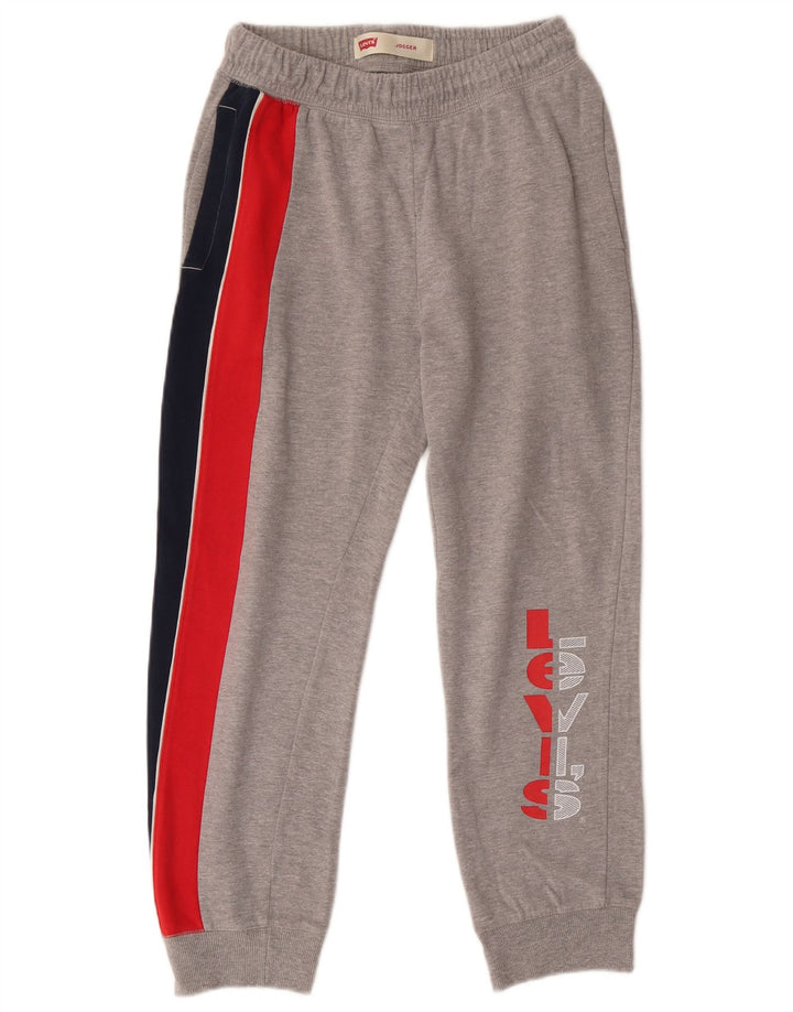 Levi's Boys Graphic Tracksuit Trousers Joggers 11-12 Years Grey Colourblock
