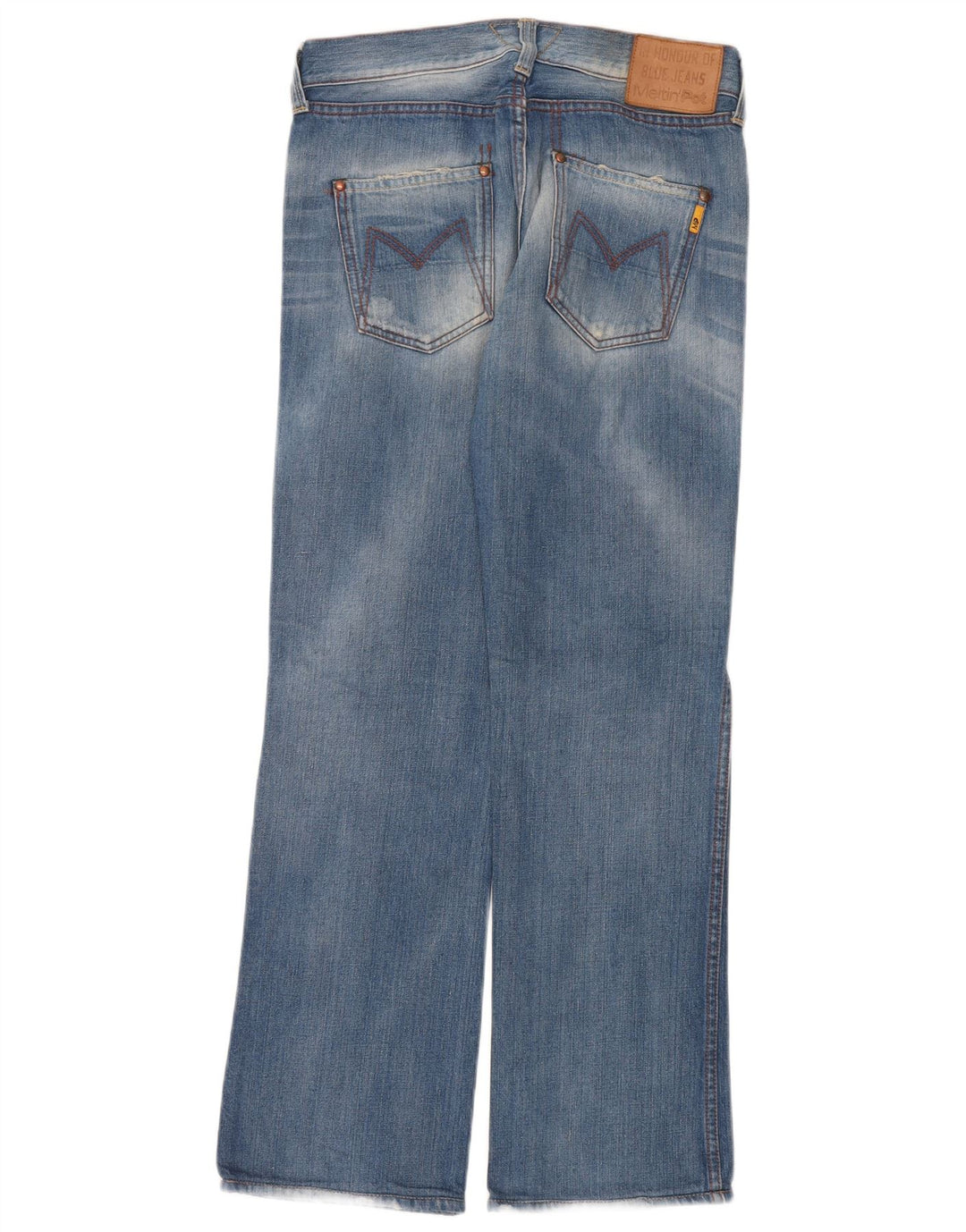 Meltin' Pot Womens Straight Jeans W26 L32 Blue Cotton