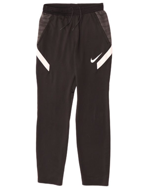 Nike Boys Dri Fit Slim Tracksuit Trousers 13-14 Years XL Black Colourblock
