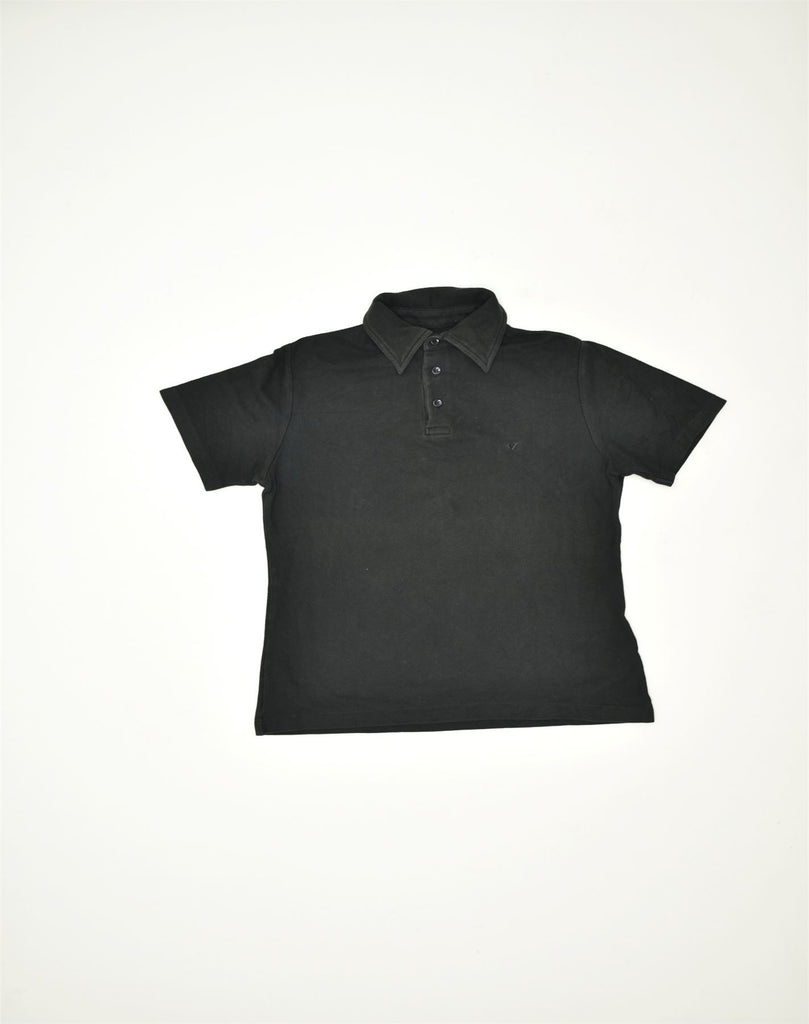 RIFLE Mens Polo Shirt Medium Black Cotton | Vintage | Thrift | Second-Hand | Used Clothing | Messina Hembry 