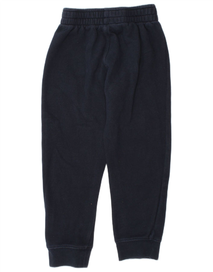 NIKE Boys Tracksuit Trousers Joggers 5-6 Years Medium Navy Blue Cotton