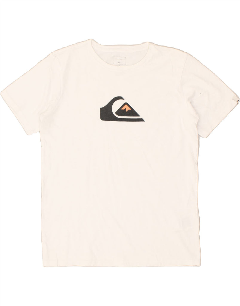 QUIKSILVER Girls Graphic T-Shirt Top 11-12 Years White Cotton | Vintage Quiksilver | Thrift | Second-Hand Quiksilver | Used Clothing | Messina Hembry 