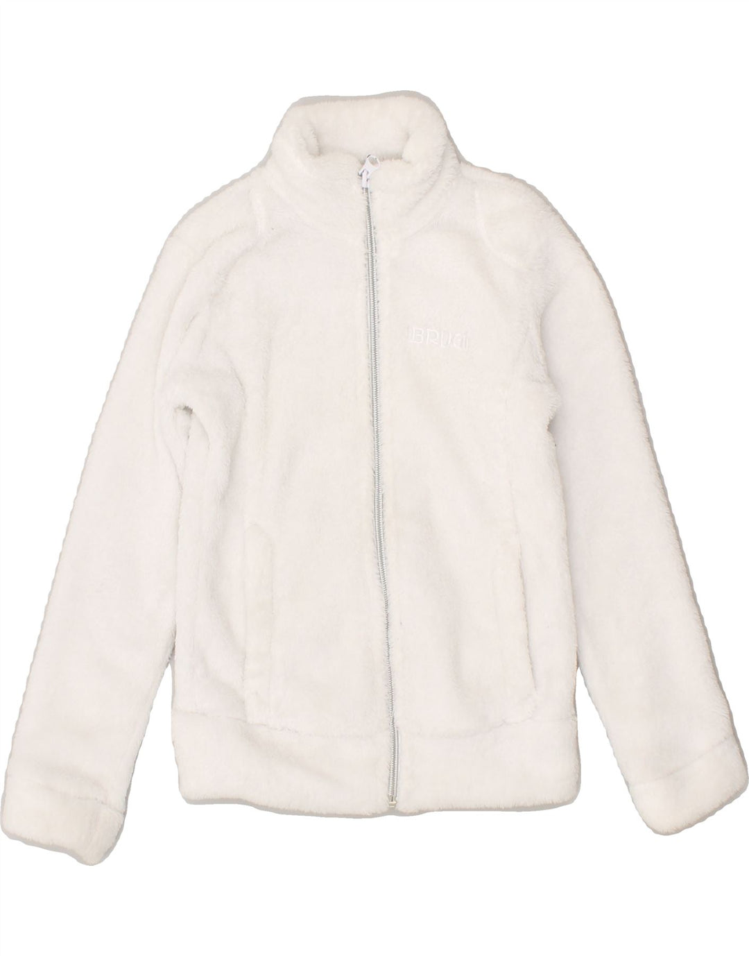 BRUGI Girls Fleece Jacket 5-6 Years White Polyester | Vintage Brugi | Thrift | Second-Hand Brugi | Used Clothing | Messina Hembry 