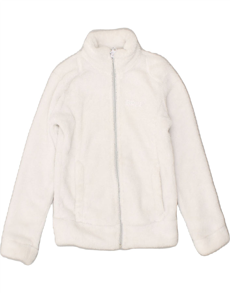 BRUGI Girls Fleece Jacket 5-6 Years White Polyester | Vintage Brugi | Thrift | Second-Hand Brugi | Used Clothing | Messina Hembry 