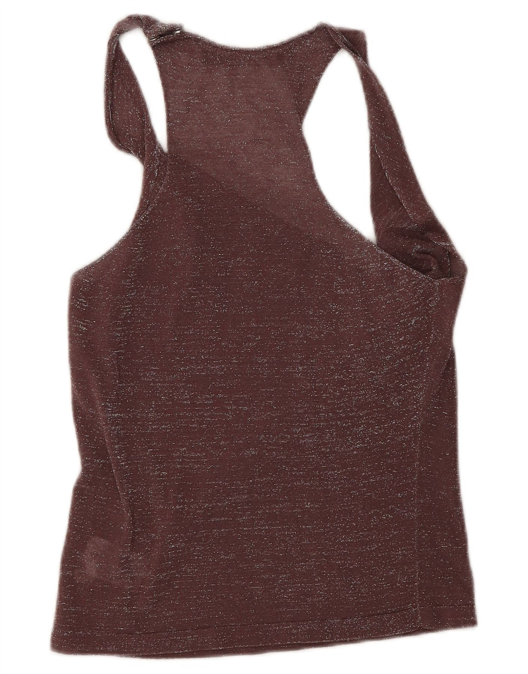 Liu Jo Womens Crop Vest Top IT 40 Small Brown Flecked Cotton
