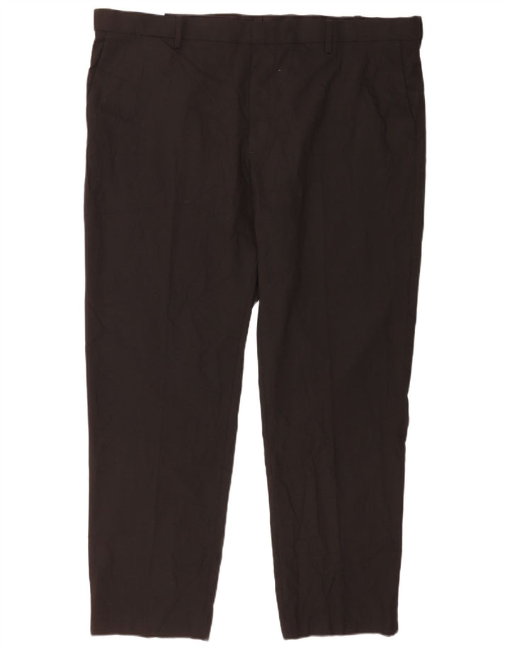 Marks & Spencer Mens Regular Fit Chino Trousers W44 L31 Black Polyester