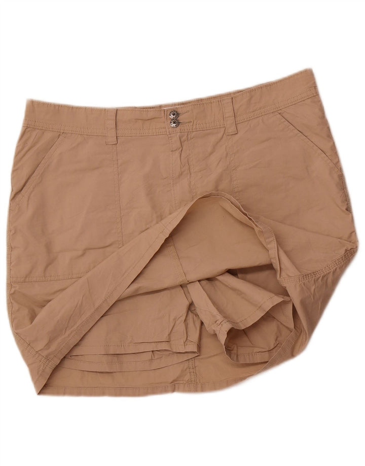 LEE Womens Mini Skort US 16 2XL Brown Cotton