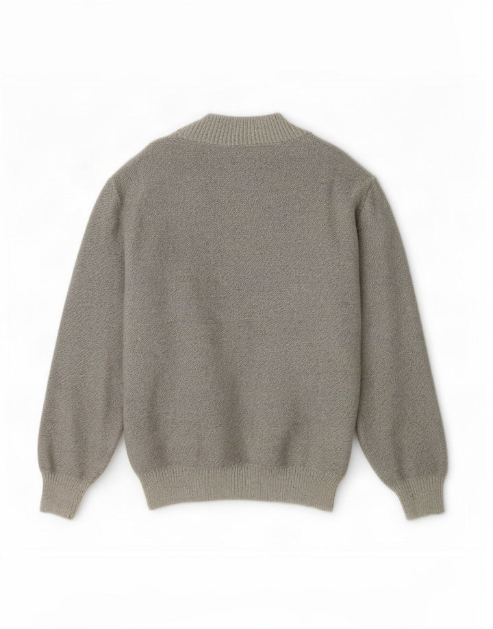 Marek Mens V-Neck Jumper Sweater Medium Grey Striped