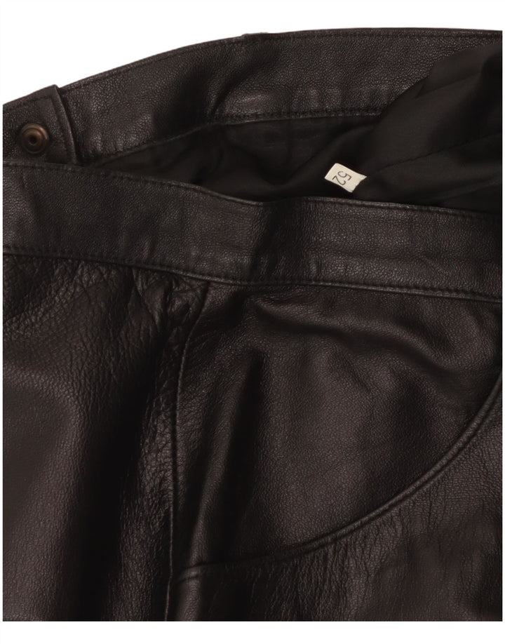 Vintage Womens Leather Skirt  W32 Large Black