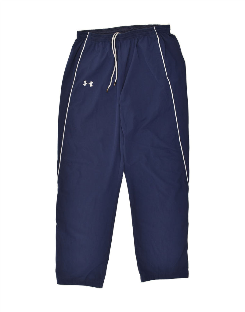 UNDER ARMOUR Mens Tracksuit Trousers Large Navy Blue Polyester | Vintage Under Armour | Thrift | Second-Hand Under Armour | Used Clothing | Messina Hembry 