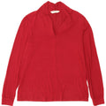 Tchibo Womens Oversized Top Long Sleeve EU 36/38 Small Red Viscose