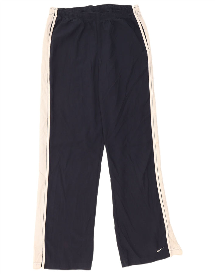 Nike Womens Tracksuit Trousers US 8/10 Medium Navy Blue Colourblock
