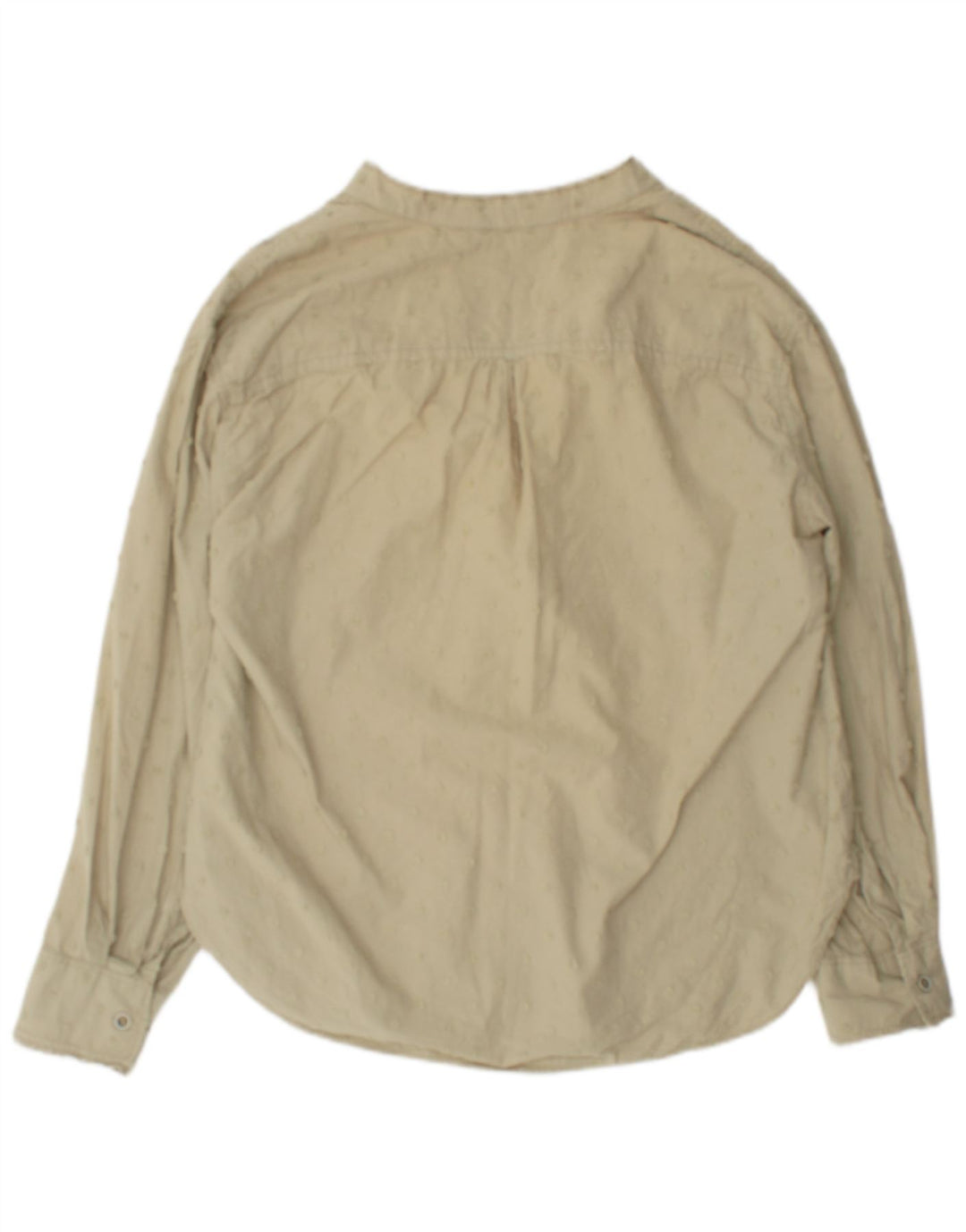 Zara Womens Oversized Shirt Blouse UK 10 Small Green Spotted Cotton